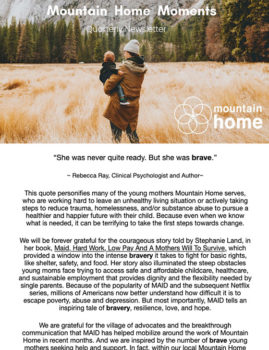 Mountain Home Winter Newsletter - 2021
