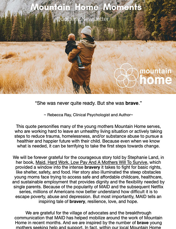 Mountain Home Winter Newsletter