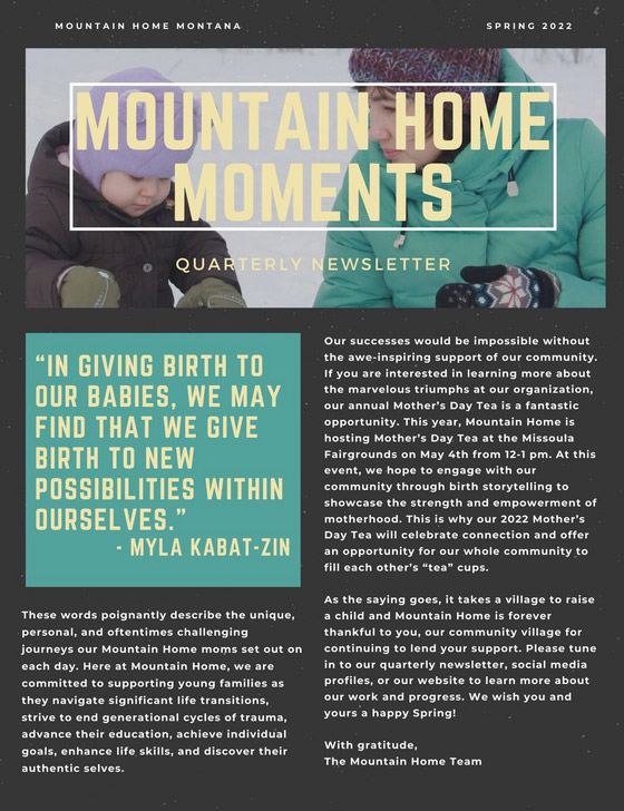 Mountain Home Quarterly Newsletter