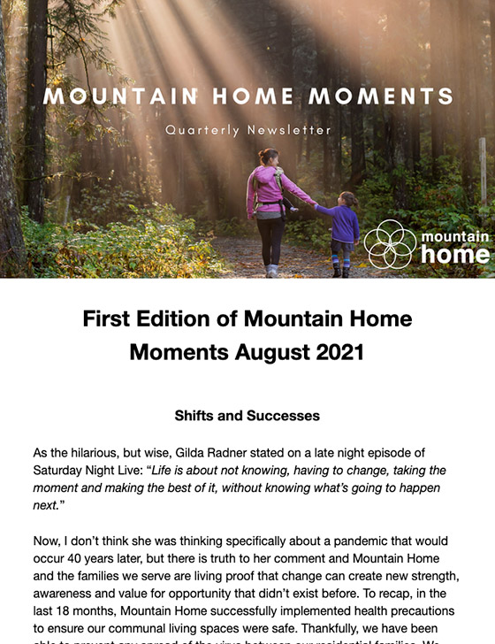 Mountain Home Summer Newsletter