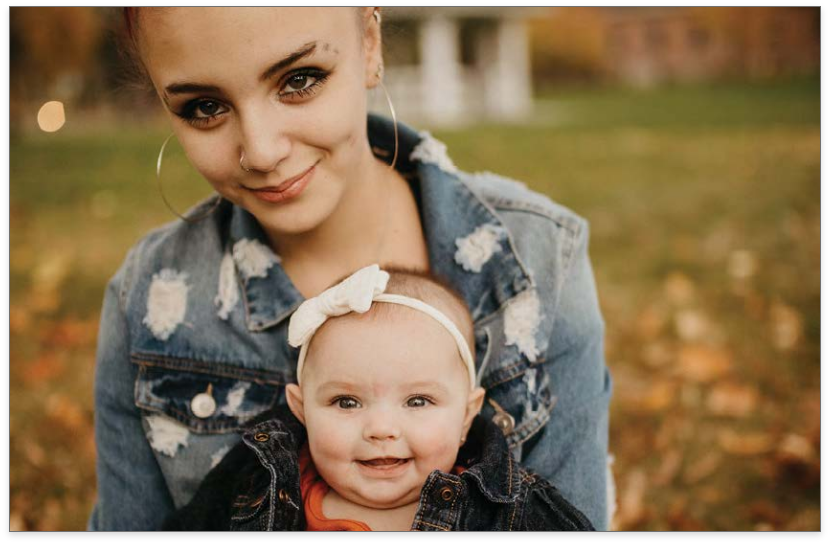 young mother and child