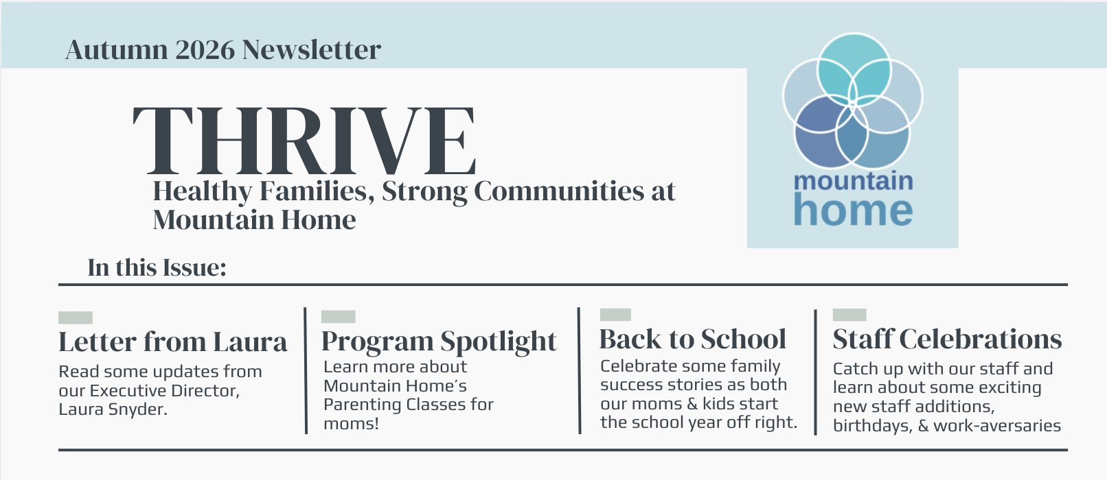 Mountain Home Autumn 2026 Newsletter